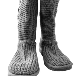 UGG Mid Leg Sweater Boot. Gray. Sz 4.
